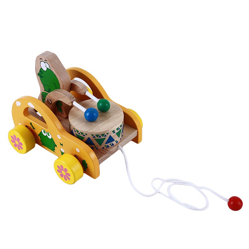 Creative Children's Hand Extended Leash Pull Toy Play Beat Sound Tractor Car Toy