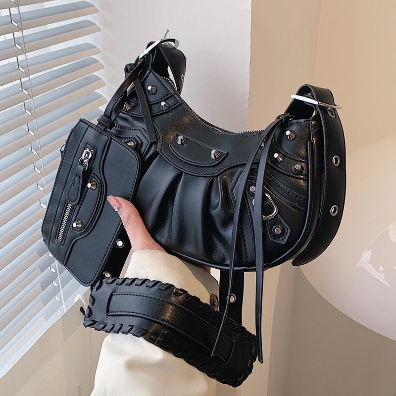 Túi xách 3 chi tiết balen quai chéo dáng balen