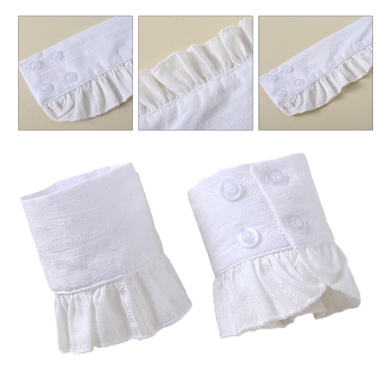 San * Găng Tay Voan Jacquard Xếp Ly Nhún Bèo Có Thể Tháo Rời Ấm Áp Trang Trí Cho Nữ