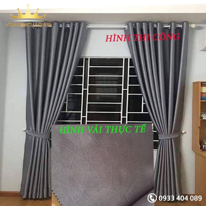 Rèm cửa sổ chính màu xám nhạt chống nắng tốt phù hợp trang trí decor VIP11 Vuaremgiasi