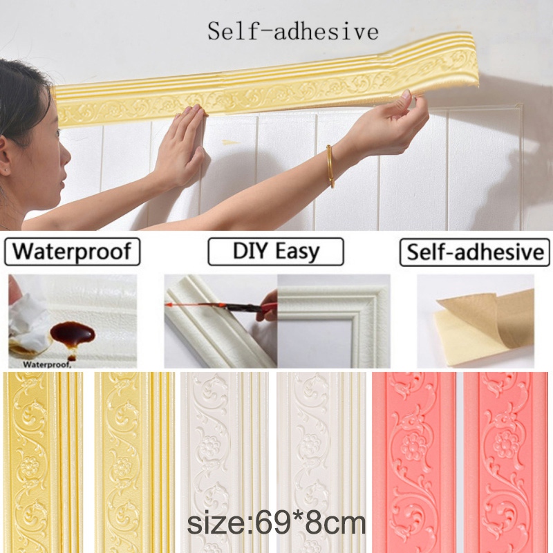Miếng Dán Tường 3d Bằng Xốp Tự Dính Chống Thấm Nước