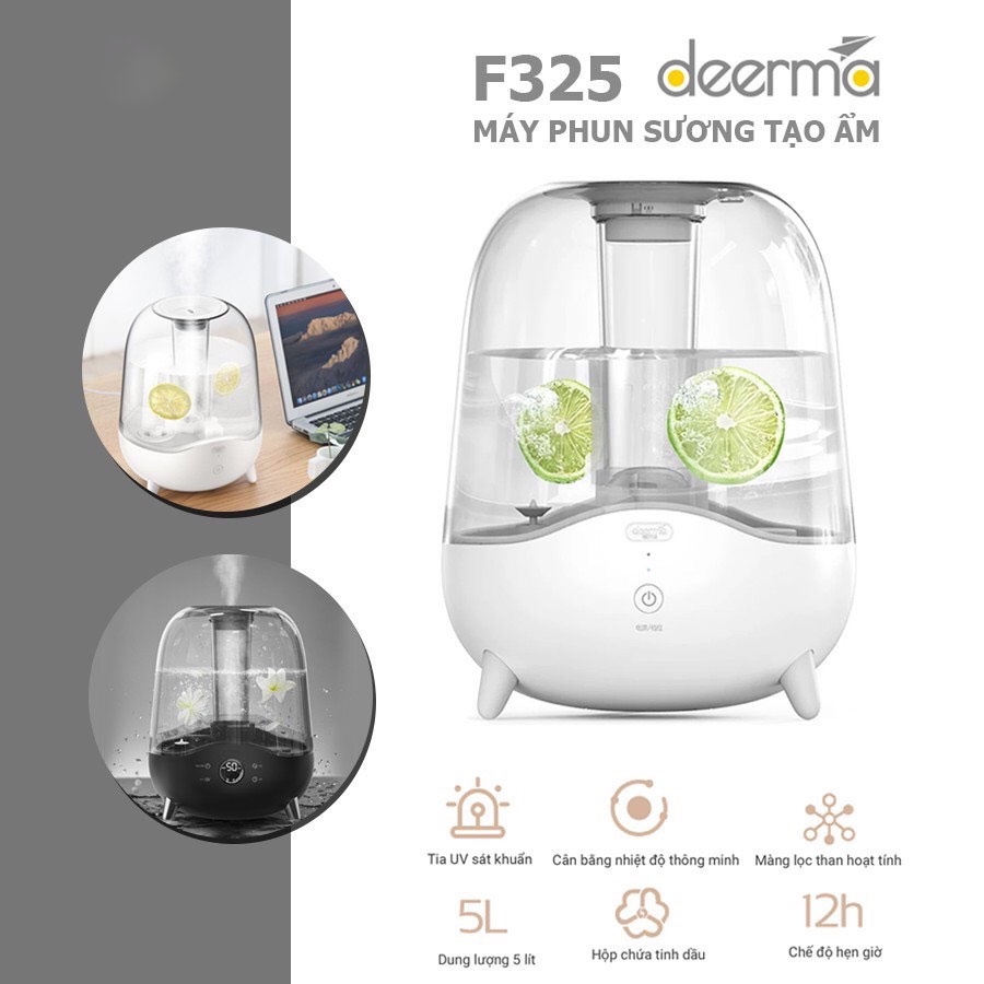 [Mã ELHA22 giảm 6% đơn 300K] Máy tạo độ ẩm Deerma F325 Air Humidifier 5L Hàng Chính Hãng - Minh Tín Shop