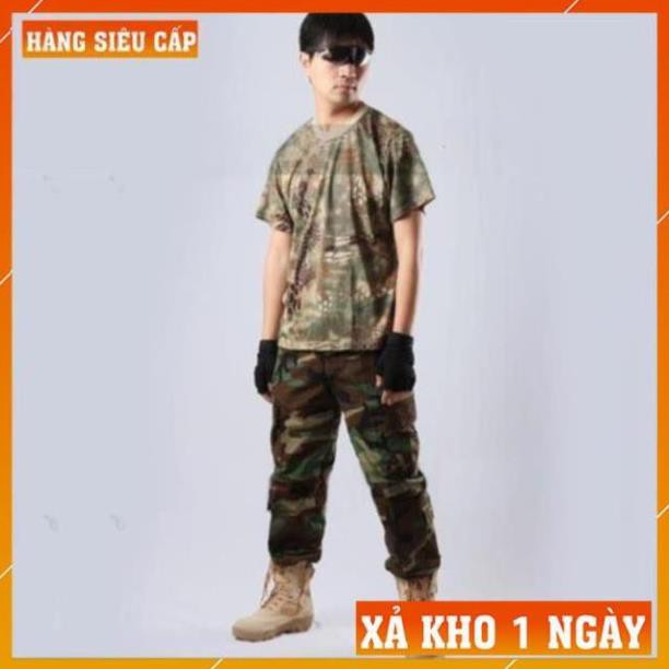 [FreeShip – Xả Kho 1 Ngày] Áo Thun Nam Rằn Ri Lính Mỹ - Áo Phông Nam cotton Quân Đội !