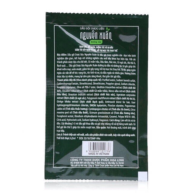 Dầu gội dược liệu Nguyên Xuân dây 10 gói