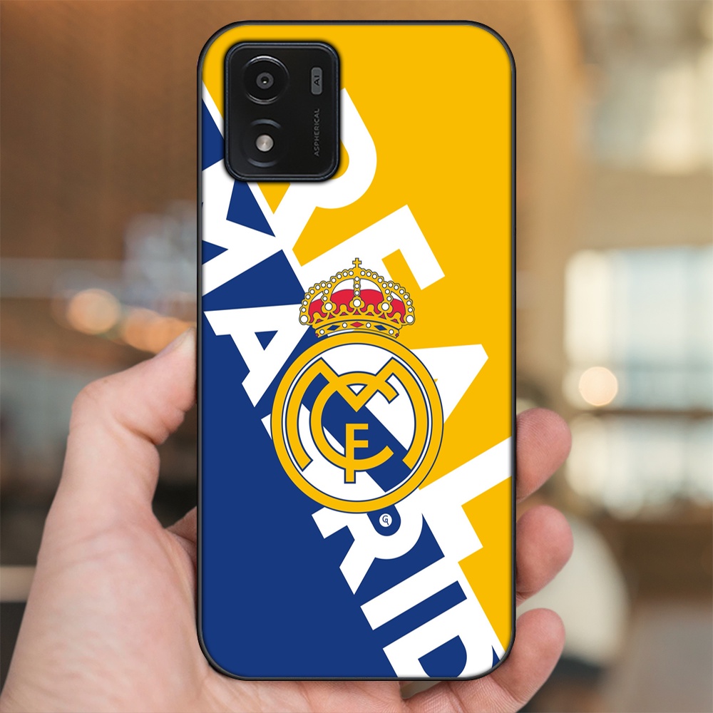 Ốp lưng Vivo Y01 viền đen in hình Real Madrid