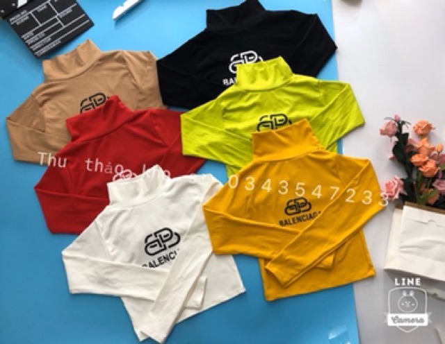 [Mã FAMAYWA giảm 10K đơn 50K] Croptop cổ lọ tay dài hình chụp thật kèm video | BigBuy360 - bigbuy360.vn