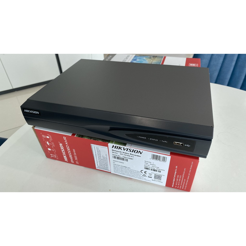 (Cần có thợ lắp đặt) ĐẦU GHI HÌNH NVR CAMERA IP 16 KÊNH HIKVISION DS-7616NI-K1 | BigBuy360 - bigbuy360.vn