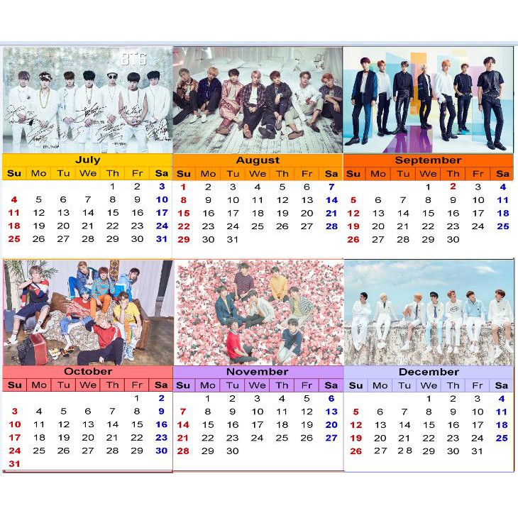 Lịch chibi lịch army bangtan kpop để bàn mini 2022 LMI3 12x9cm