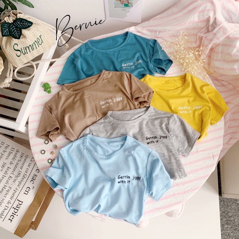 Bộ đồ bé trai bé gái BERNIE bộ thun lạnh cotton dẻo cộc tay quần dài chống muỗi cho bé 8- 17kg-B121