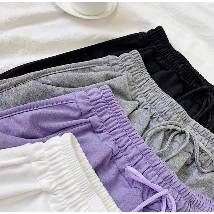 Quần short thun cạp chun nữ