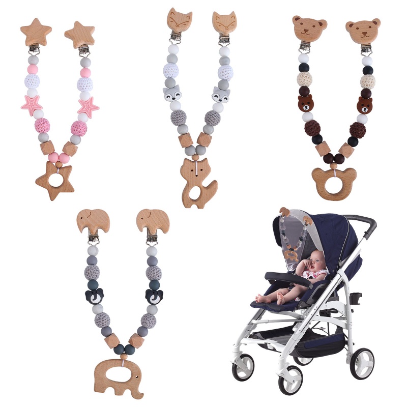 ✿ Đồ Chơi Treo Xe Đẩy Em Bé / Giường Ngủ / Lục Lạc Di Động Có Kẹp