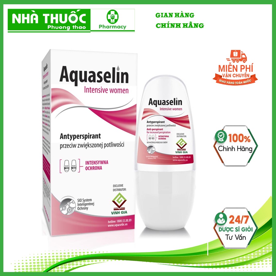 Aquaselin intensive women 20ml-50ml – Lăn nách nữ loại  (mồ hôi nhiều)