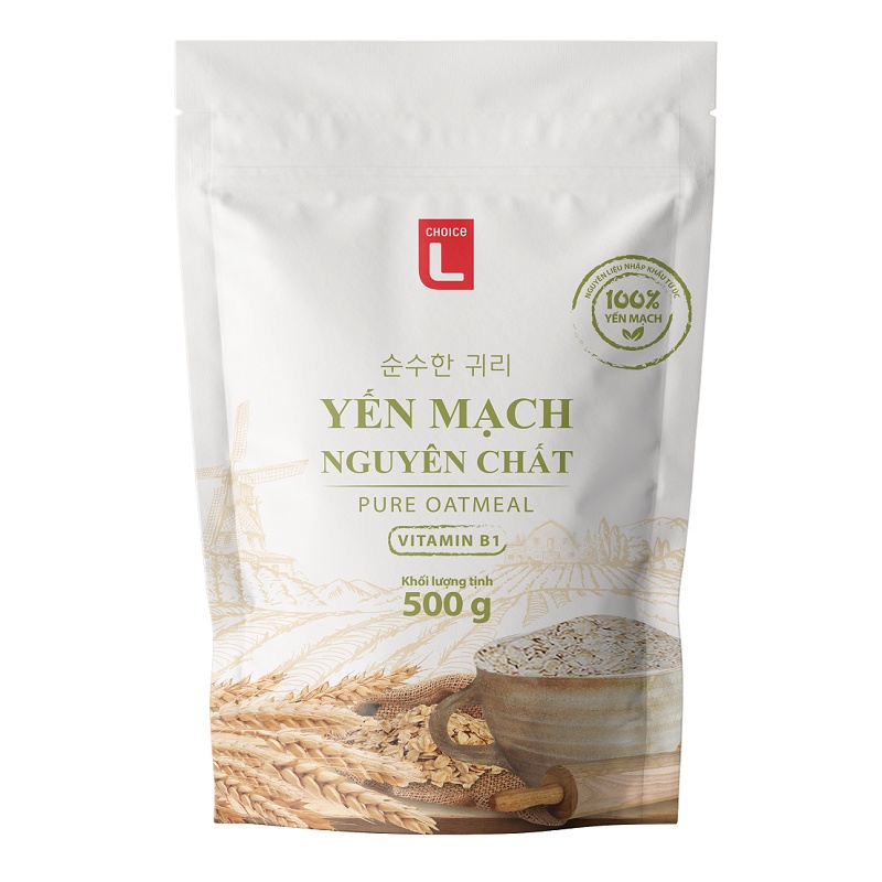 Yến Mạch Nguyên Chất/Nguyên Hạt/Gạo Lứt/Hạt Chia/Nếp Cẩm Túi 450G/500G - Choice L Chính Hãng