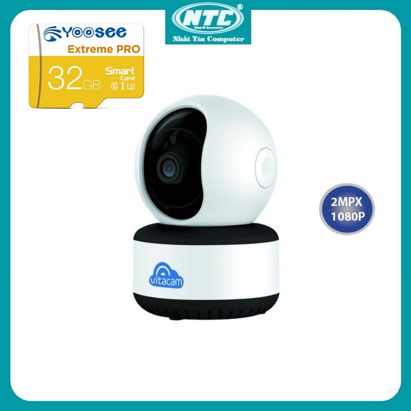 Camera IP Wifi Vitacam C1280 2.0MP FullHD 1080P hồng ngoại ban đêm - đàm thoại 2 chiều (Trắng) - 4 phân loại