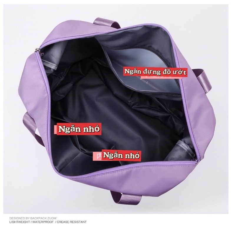 Túi Du Lịch 2 Tầng Đeo Vai Đựng Hành Lý Túi Thể Thao Đi Bơi Chống Thấm Nước Móc Được Vào Vali