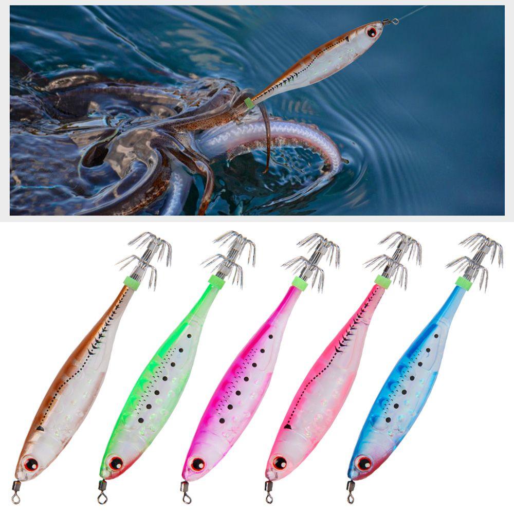 Mồi Câu Cá Hình Tôm Bằng Gỗ Phát Sáng Sống Động