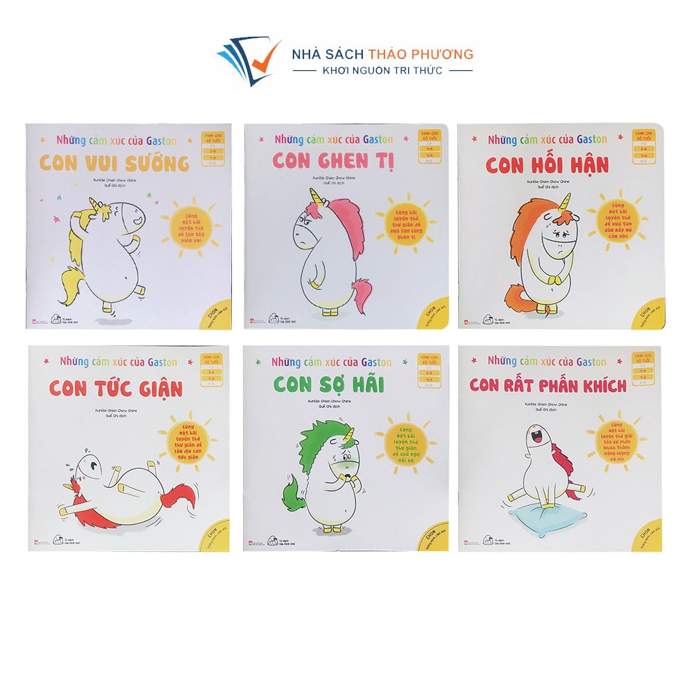 Sách Ehon thông minh cảm xúc - Những cảm xúc của Gaston trọn bộ 6 cuốn