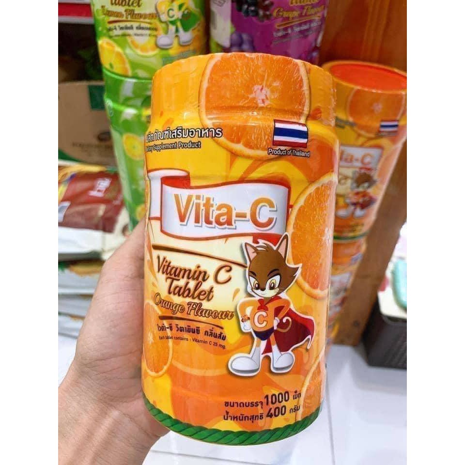 Hộp Kẹo Vị Cam Vitamin C Thái Lan Tablet 1000 Viên