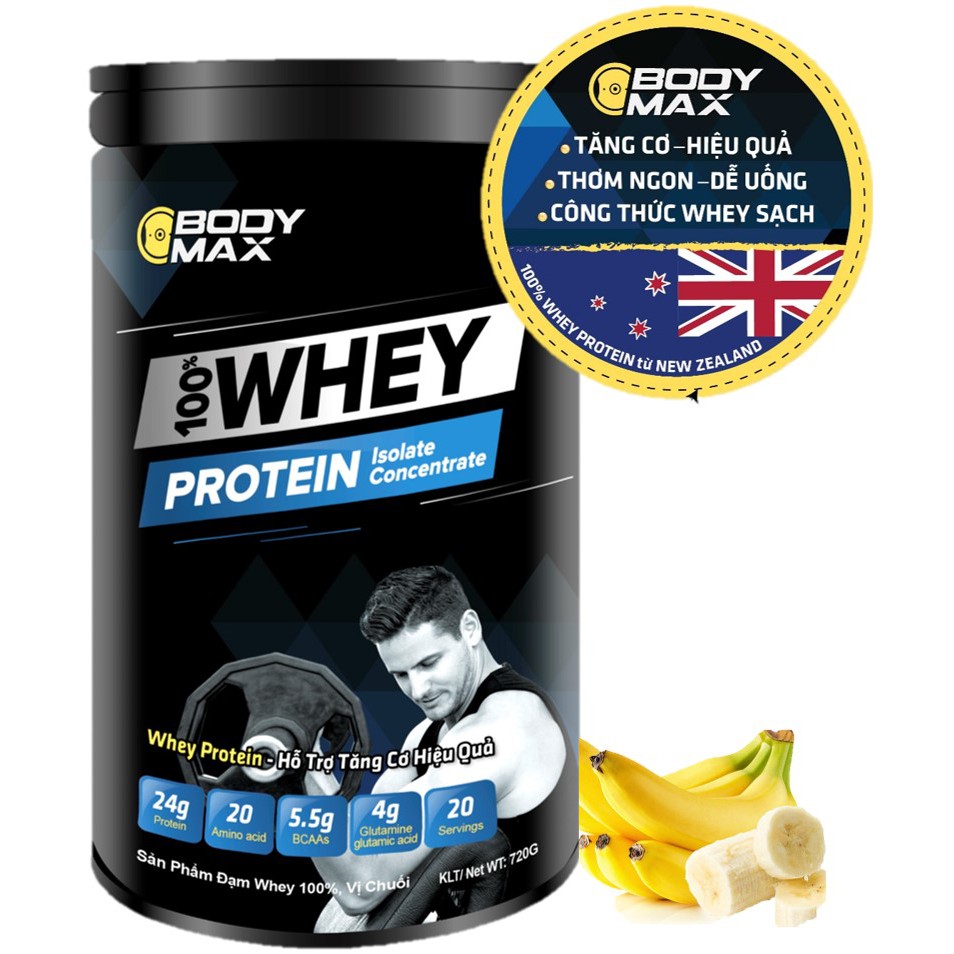 Whey Protein BODY MAX - VỊ CHUỐI 720G