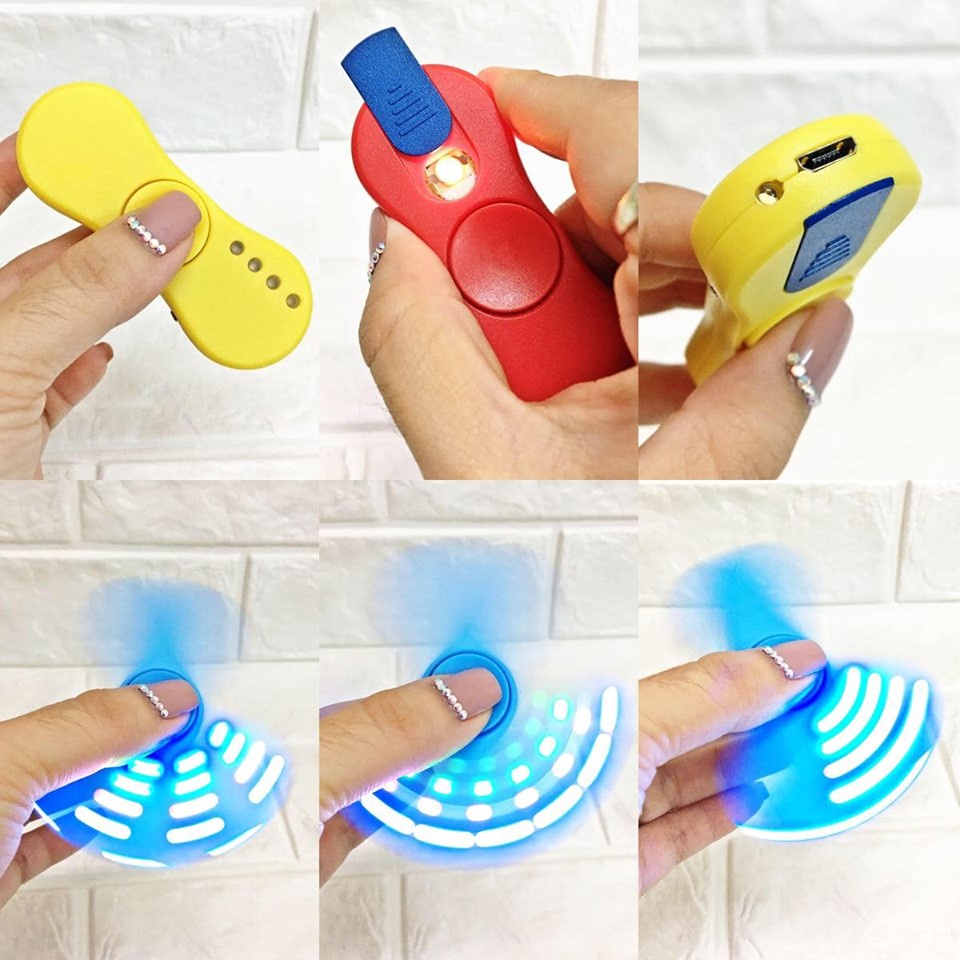 Con Quay Giảm Stress Spinner Kiêm Bật Lữaa Điện có 3 chế độ đèn - TANY SHOP EL14