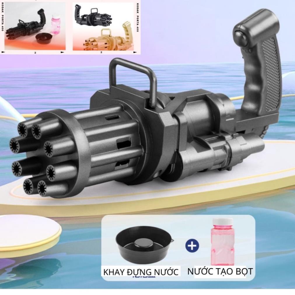 [Giá Sập Sàn] Súng bắn bong bóng 8 nòng máy phun nhiều bong bóng đồ chơi vận động cho bé