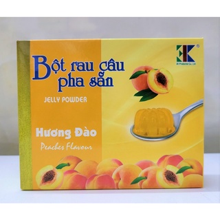 Hộp 120g HƯƠNG ĐÀO BỘT THẠCH RAU CÂU PHA SẴN VN 3K Jelly Powder with