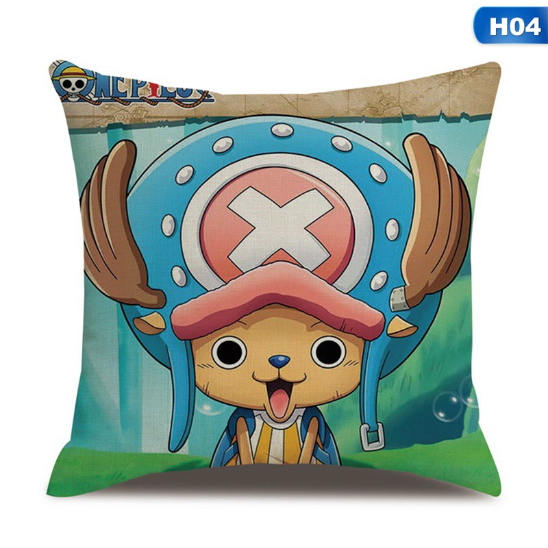 Vỏ Gối Vuông 45x45cm In Hình Nhân Vật Luffy One Piece Độc Đáo