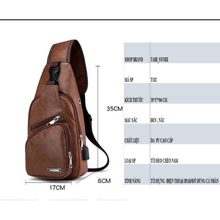 Túi Đeo Chéo Nam T102 Kiểu Dáng Trẻ Trung  Năng Động Là Mẫu Túi Đang Hot TAHI_STORE | BigBuy360 - bigbuy360.vn