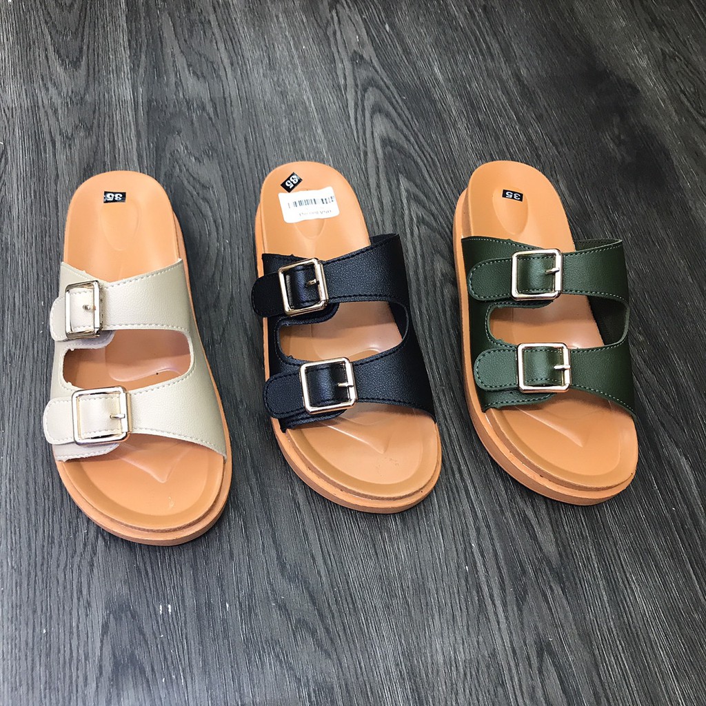 Dép xuồng bánh mì nữ 2 quai nhẹ bền chống nước