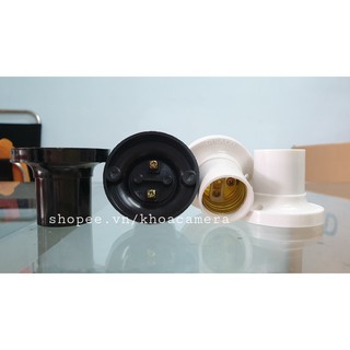 Đui đèn thẳng xoáy gắn tường E27