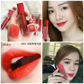 (CAM KẾT AUTH, TEM HIDDEN TAG) Son Lì Black Rouge Air Fit Velvet Tint A05 ĐỎ CAM