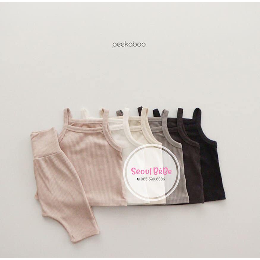 Bộ 2 dây cotton lạnh Anna bst Peekaboo 2021 made in Korea