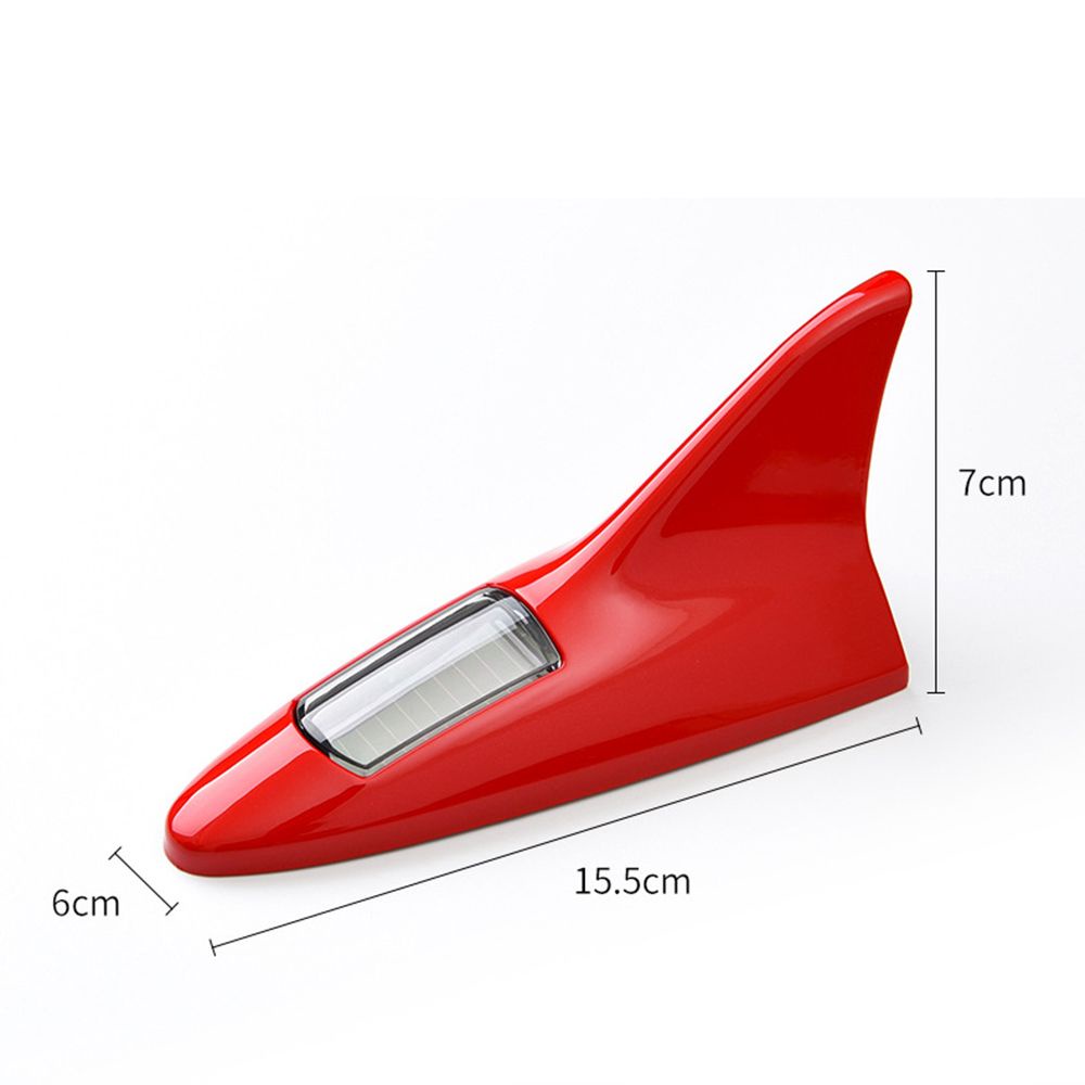 Anten vây cá mập có đèn LED cảnh báo an toàn trang trí xe hơi chống tĩnh điện sử dụng năng lượng mặt trời thông dụng