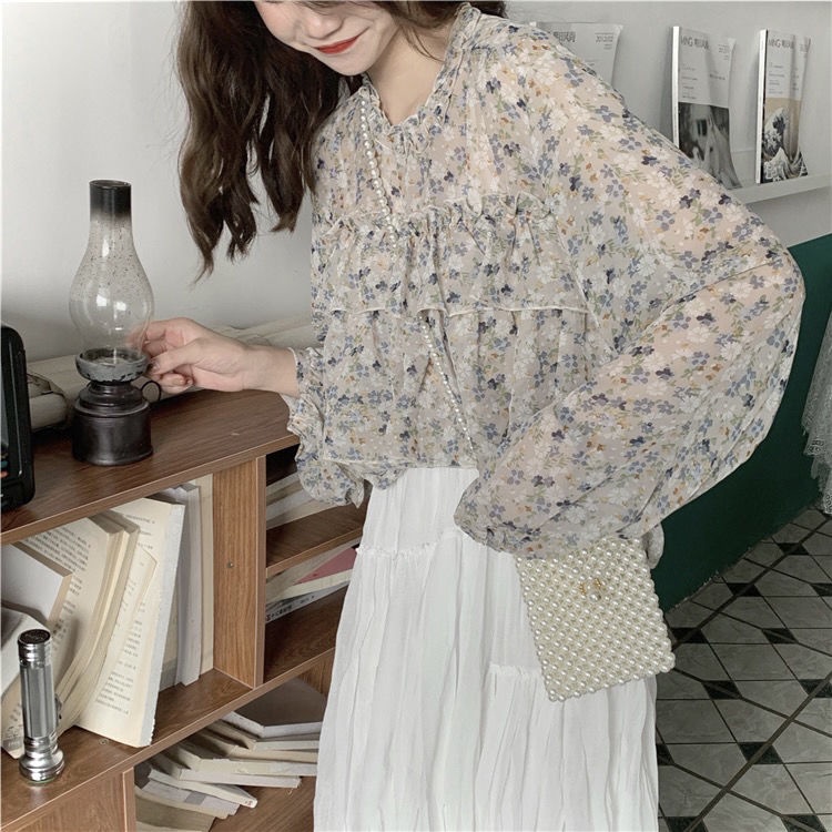 Áo Sơ Mi Chiffon Chống Nắng Họa Tiết Hoa Ngọt Ngào Phong Cách Mùa Xuân Hè Mới Dành Cho Bạn Nữ