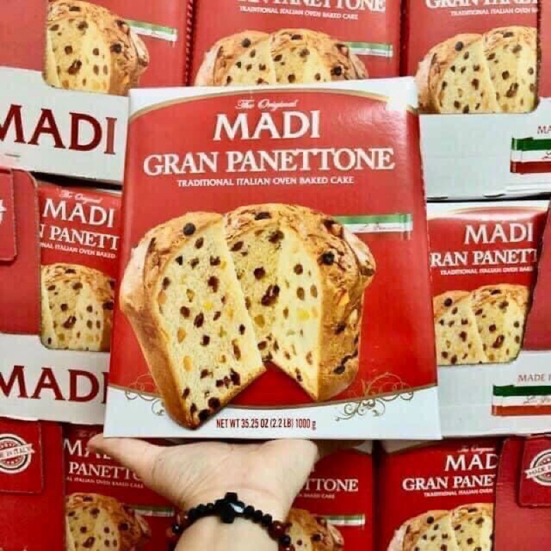 🍇🍞🍒Bánh mì nho khô truyền thống Ý The Original MADI Gran Panettone Italian Cake 1kg🍓🍞🍊