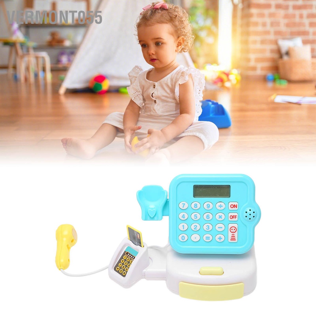 Có thể bán buôn Trẻ em Máy tính tiền mini Đồ chơi mô phỏng Thẻ ngân hàng Bộ xu cho trẻ trên 3 tuổi Vermont055 Hàng giao ngay