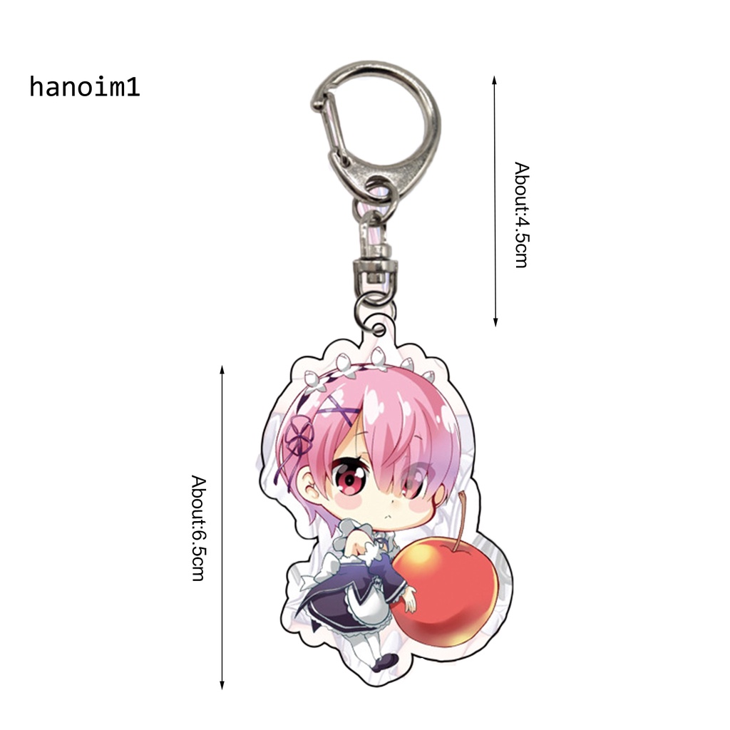 Móc khóa hình nhân vật hoạt hình Rem đáng yêu thời trang