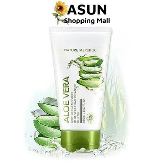 Sữa Rửa Mặt Nature Republic Lô Hội Dưỡng Ẩm Da 150ml Soothing & Moisture Aloe Vera Foam Cleanser