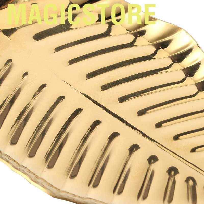 Magicstore Nordic Style Leaf Shaped Necklace Jewelry Display Tray Storage Organizer Decorative Props