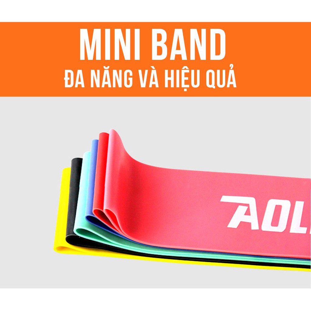 [ Giá Rẻ ] Dây Kháng Lực Tập Mông Mini Band Bộ 4-6 Cái