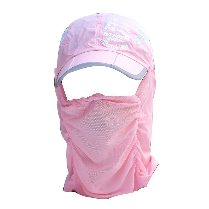 Mũ Nam Nữ Chống Nắng Fullface Gắn Khăn Che Mặt P2161