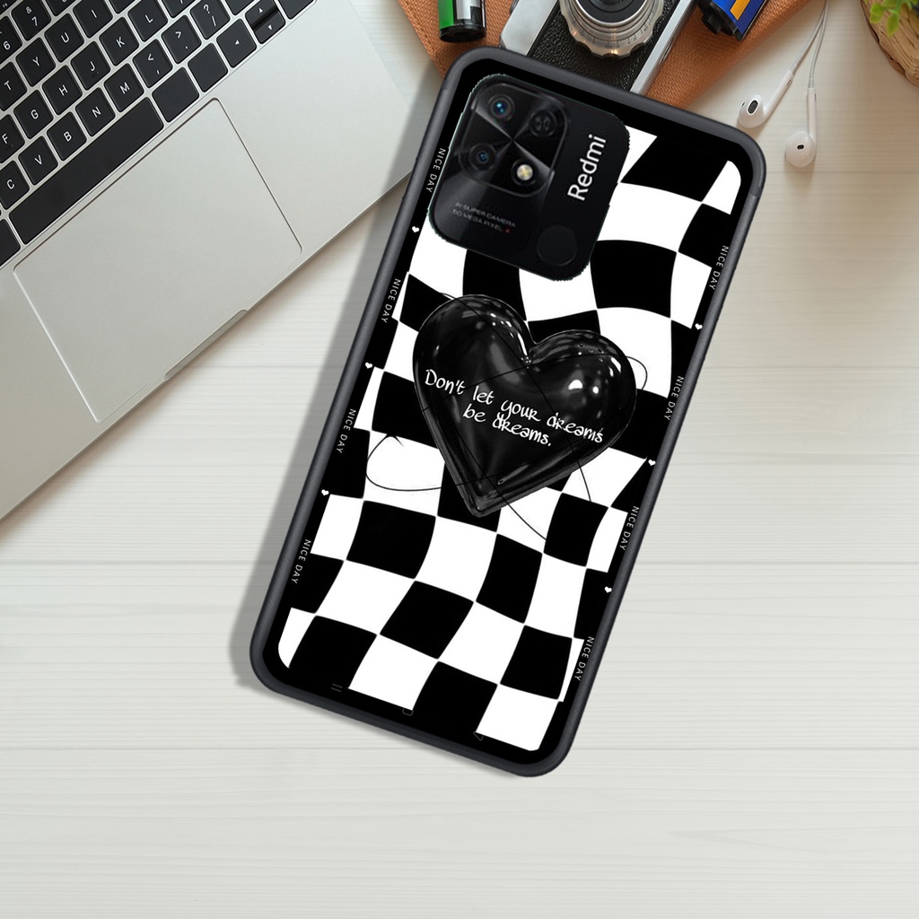 Ốp Lưng XIAOMI REDMI 9C - REDMI 10C - REDMI 10A  , In Hình &quot;Black Heart&quot; Phong Cách Đẹp.