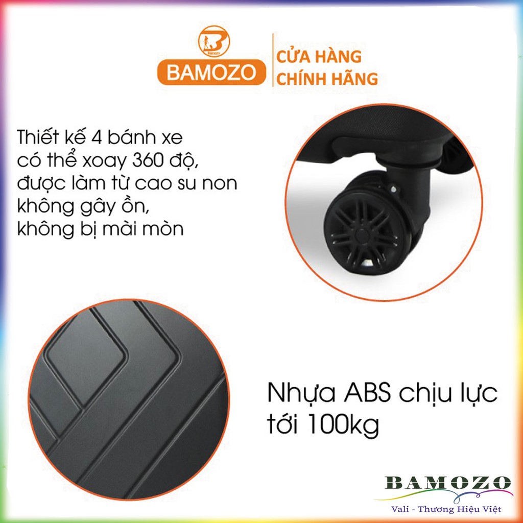 [GIÁ HỦY DIỆT]   Bộ 2 Vali du lịch Bamozo 8815 - Vali Size 20/24 inch - Chống Va Đập - Chống Trầy Xước - Bảo Hành 5 Năm