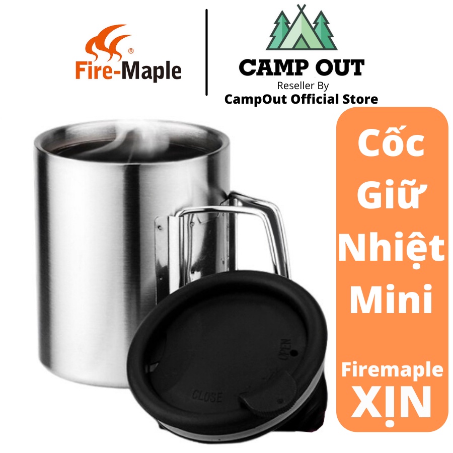 Ly giữ nhiệt mini firemaple campoutvn dã ngoại cắm trại cốc 2 lớp cách nhiệt FMP-303 A315