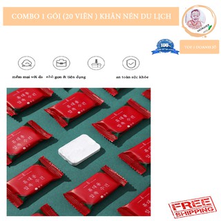 [COMBO 20V] Khăn nén rửa mặt hình viên kẹo Hàn Quốc✴️FREESHIP✴️Khăn nén bông tự nhiên an toàn với da