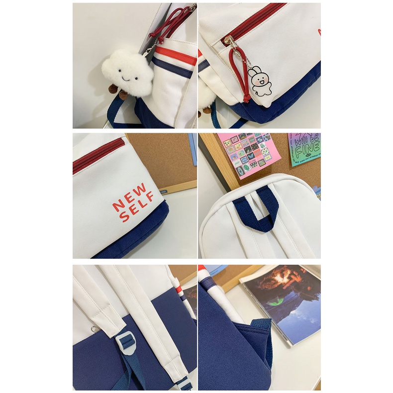 Ba Lô Đi Học Kiểu Dáng Đơn Giản Dễ Thương Chất Lượng Cao