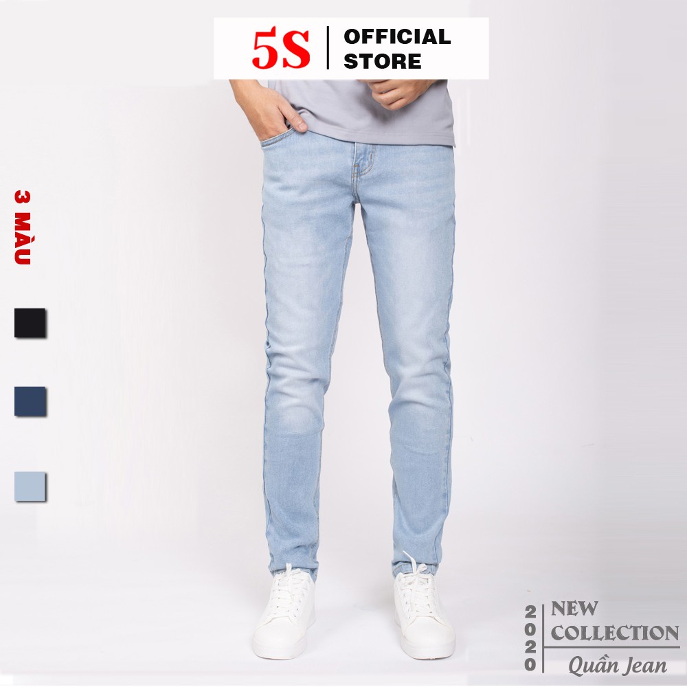 Quần Jean Nam 5S 3 Mẫu Cơ Bản, Phom Trẻ Trung, Ôm Vừa, Co Giãn Thoải Mái 💯