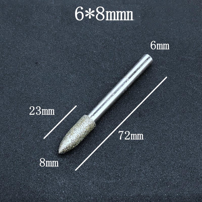 Mài mài đá (hình đầu đạn) cốt 6mm đủ size từ 6mm - 14mm chuyên dụng mài đá thô, tạc tượng lớn, đá cảnh, khắc chữ