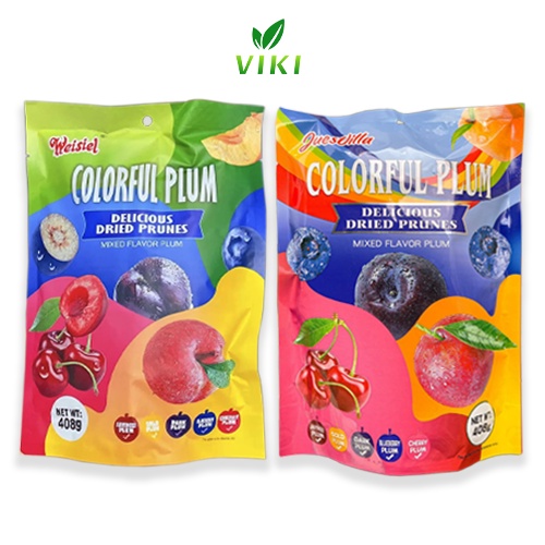 Ô Mai Colorful Plum Mix Vị / Cherry/ Việt Quất/ Mận 408g