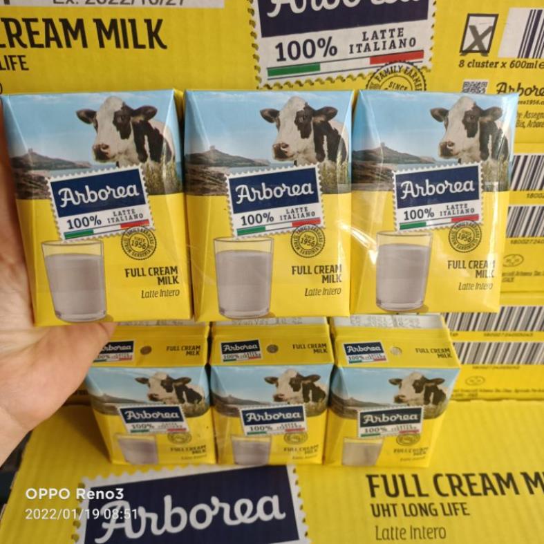 Sữa tươi nguyên kem ARBOREA nhập từ Ý thùng 24 hộp 200ml,Date T11.2022